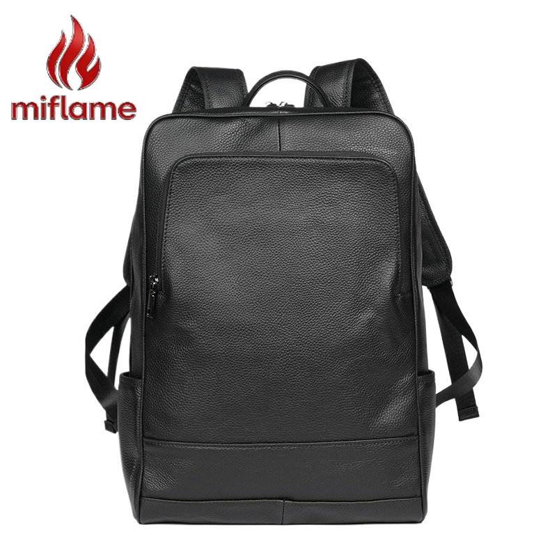 Leather Work Rucksack - Men's Business Laptop Backpack Genuine Leather