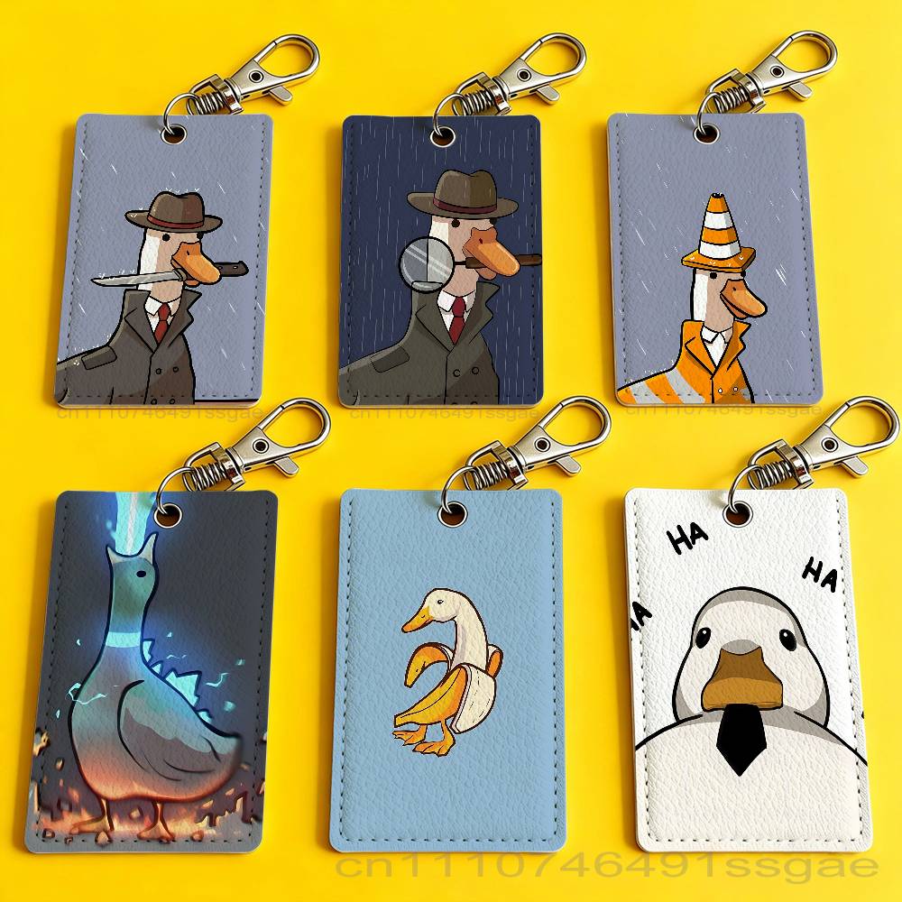Cartoon Cute Goose Duck Badge  – Leather Work Leather Bewertung und Preis