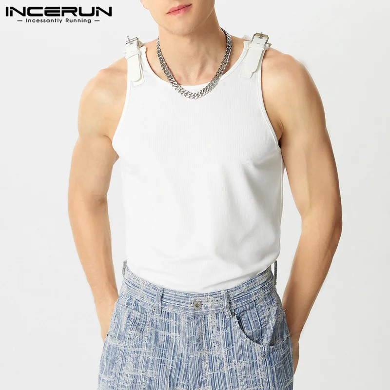 INCERUN Men Tank Tops Solid Co – Leather Work Vest Bewertung und Preis