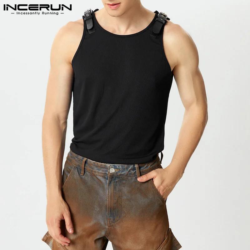 INCERUN Men Tank Tops Solid Co – Leather Work Vest Bewertung und Preis