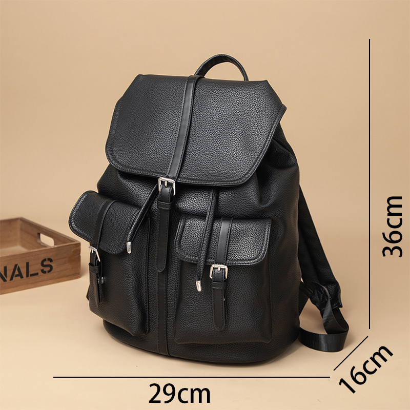 2025 Luxury Soft PU Leather Ba – Leather Work Rucksack Bewertung und Preis