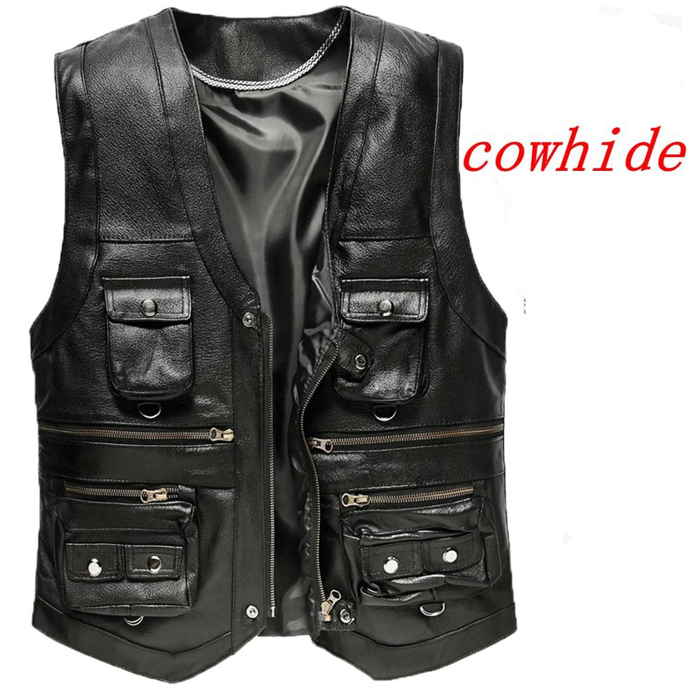 2025 Cowhide Genuine Leather V – Leather Work Vest Bewertung und Preis