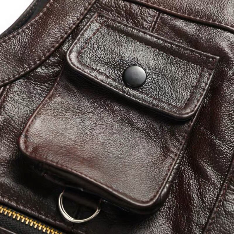 2025 Cowhide Genuine Leather V – Leather Work Vest Bewertung und Preis