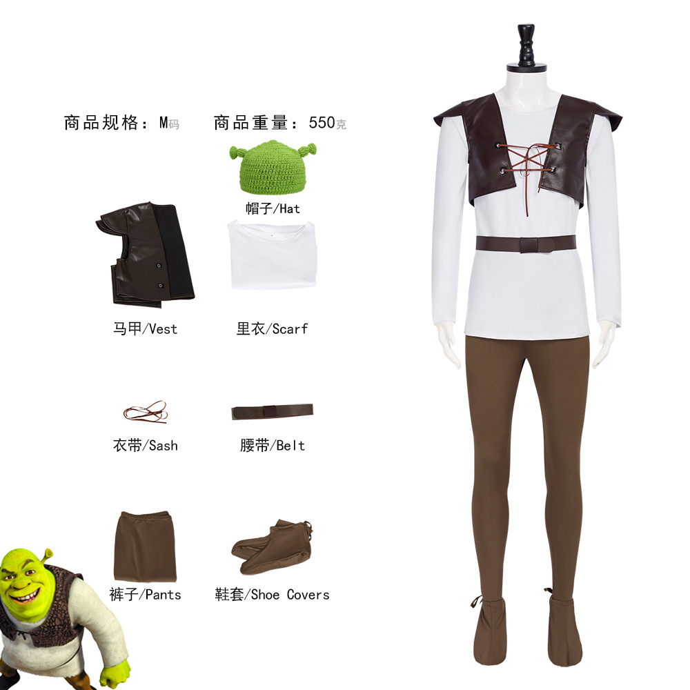 Shrek Cosplay Costumes Green H – Leather Work Vest Bewertung und Preis