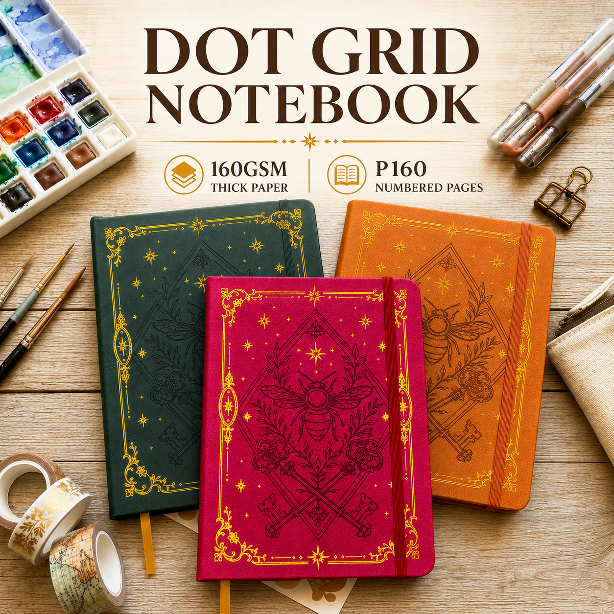 A5 Dot Grid Notebook with 160G – Leather Work Notepad Bewertung und Preis