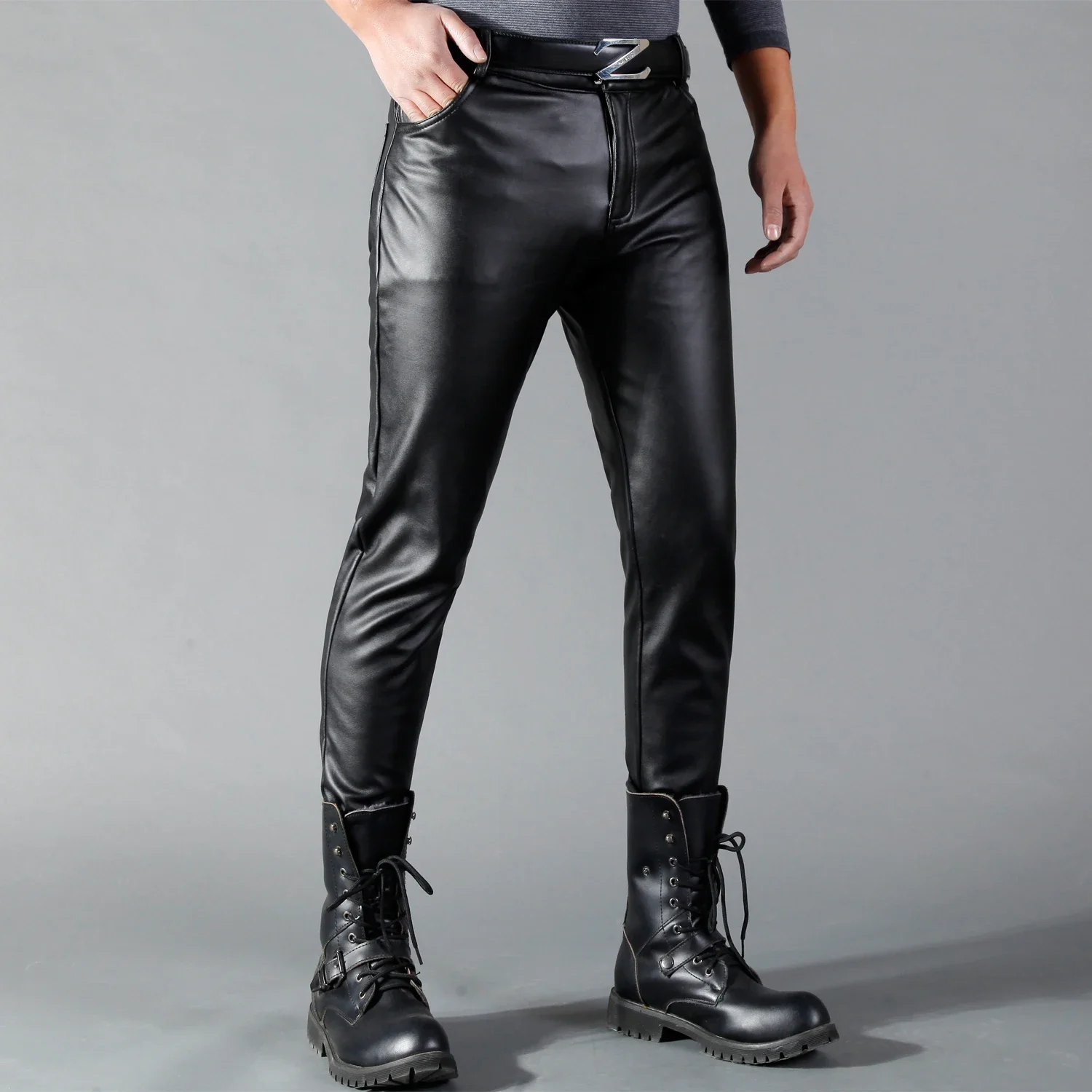Men's Leather Pants Skinny Fit – Leather Work Pants Bewertung und Preis