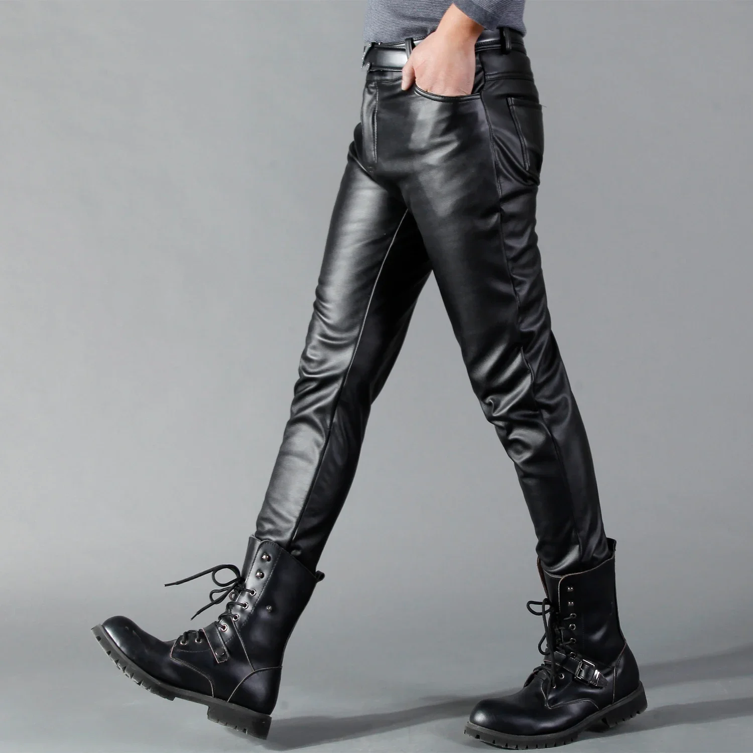 Men's Leather Pants Skinny Fit – Leather Work Pants Bewertung und Preis