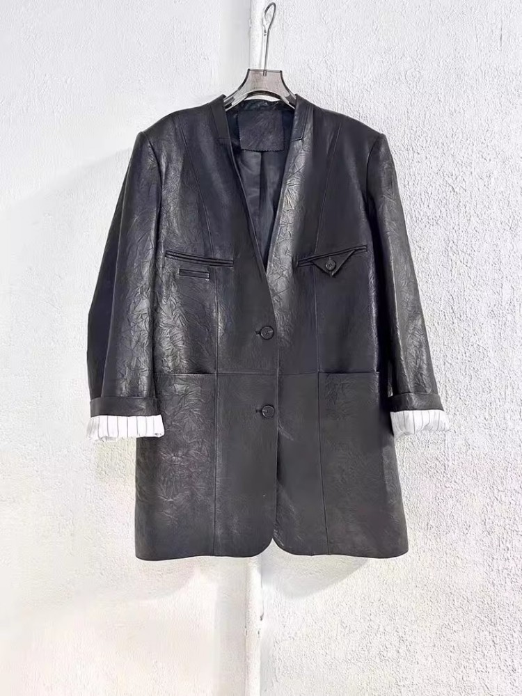 Vintage Office Ladies Autumn W – Leather Work Jacket Women'S Bewertung und Preis