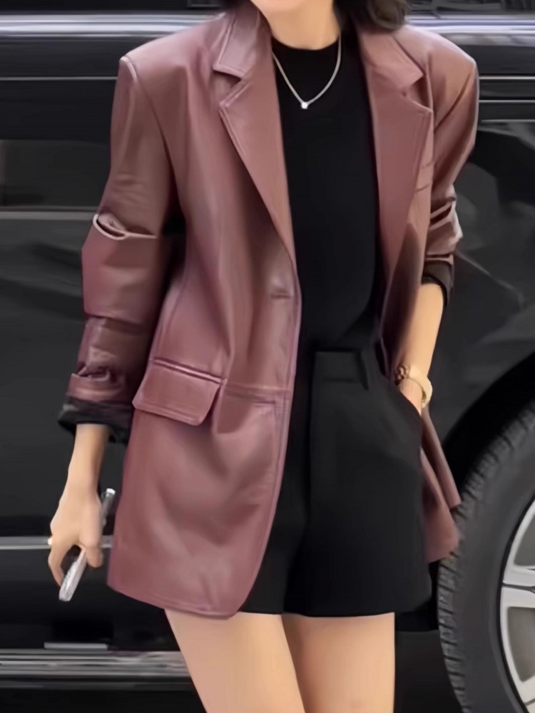 Autumn Office Ladies Work Mid  – Leather Work Jacket Women'S Bewertung und Preis