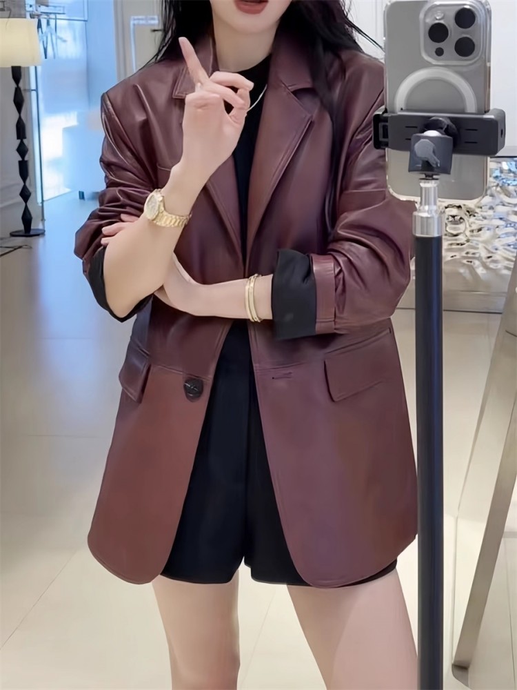 Autumn Office Ladies Work Mid  – Leather Work Jacket Women'S Bewertung und Preis