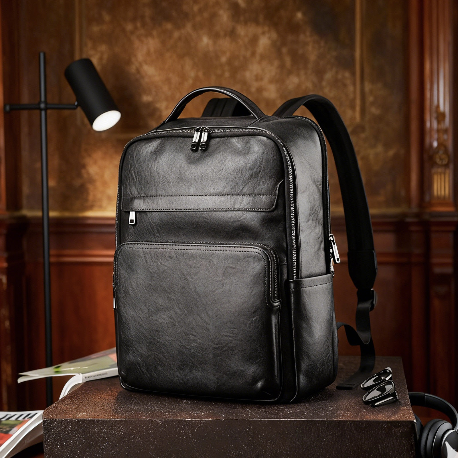 Black Genuine Leather Backpack – Leather Work Rucksack Bewertung und Preis