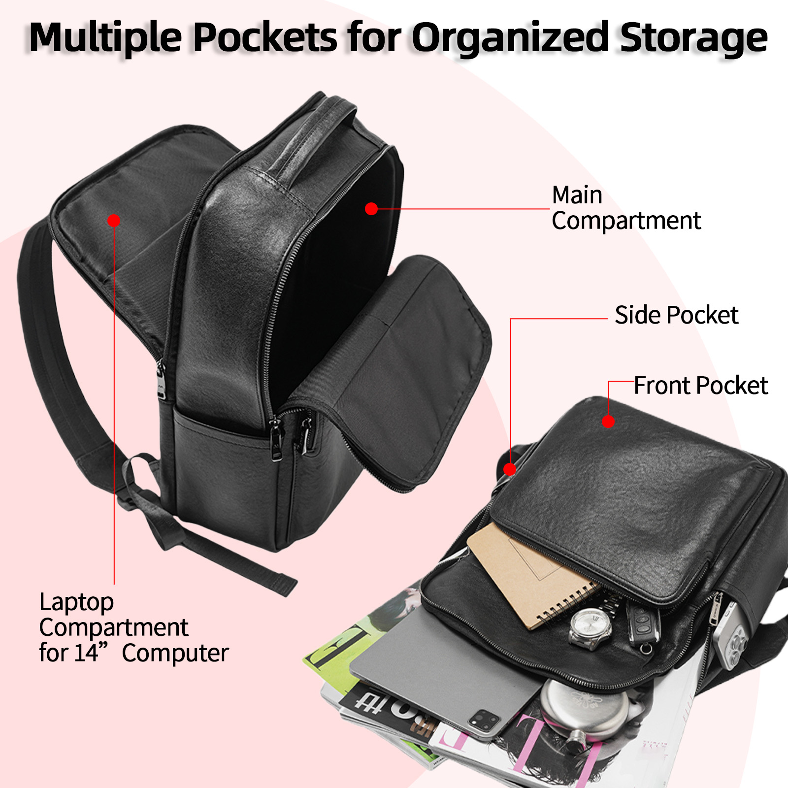 Black Genuine Leather Backpack – Leather Work Rucksack Bewertung und Preis