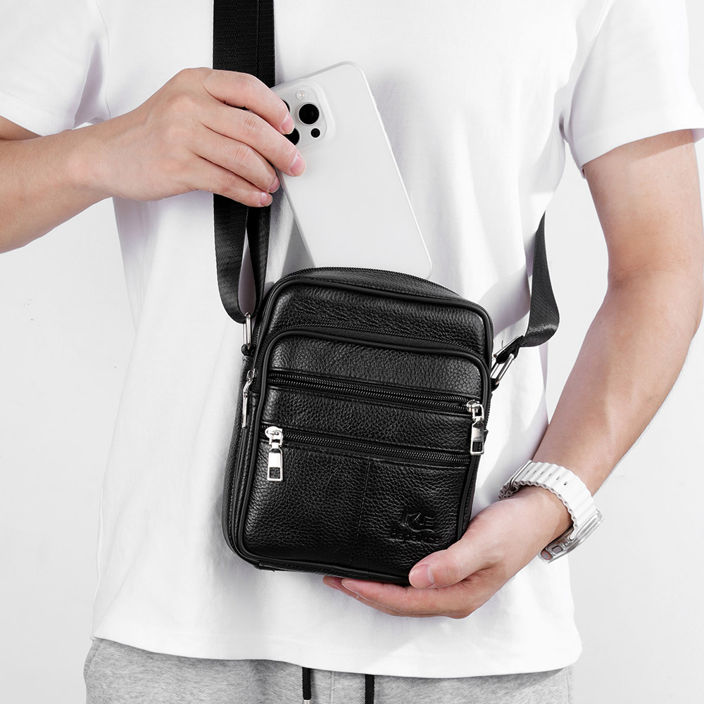 Men's Shoulder Bag Business Ca – Leather Work Bag Men Bewertung und Preis