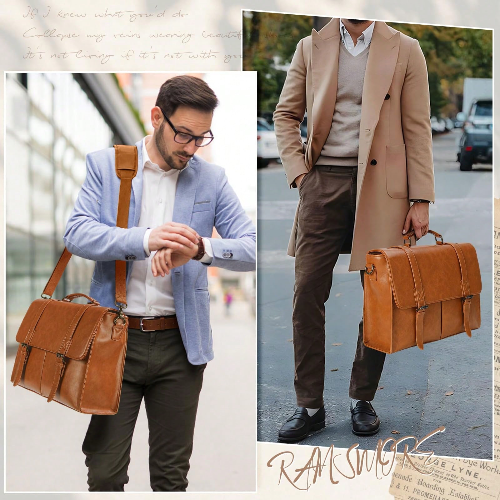 Messenger Bag For Men 15.6 Inc – Leather Work Bag Men Bewertung und Preis