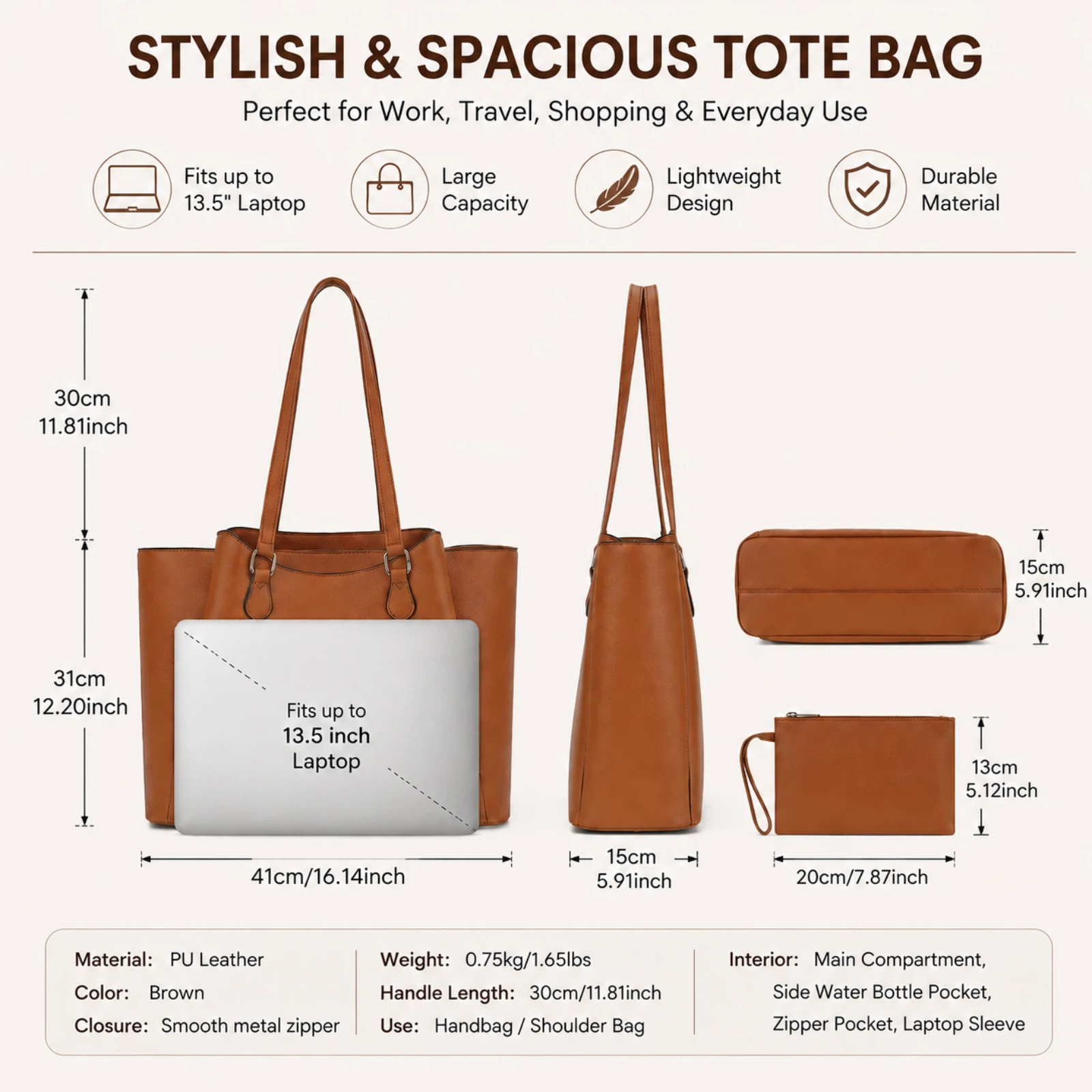 Tote Bag for Women, Large PU L – Leather Work Leather Bewertung und Preis