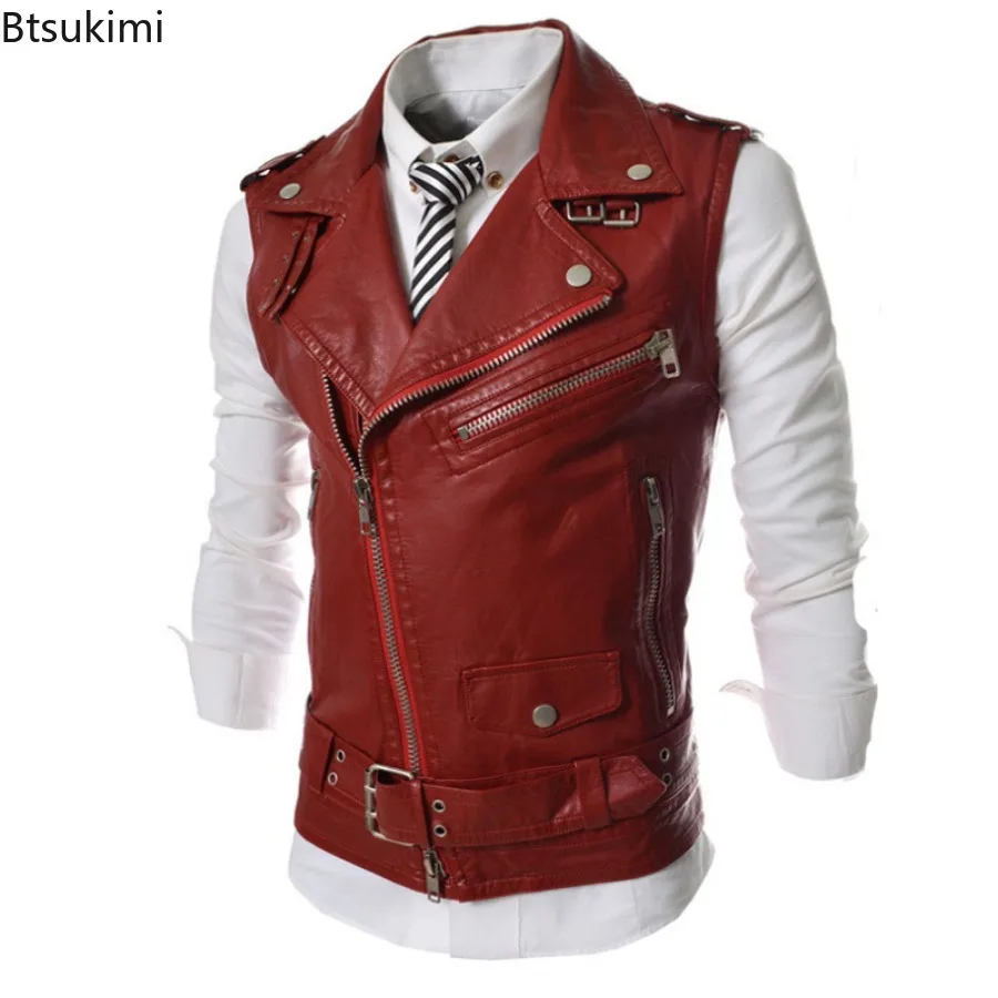 2026 Men's Casual PU Leather V – Leather Work Vest Bewertung und Preis
