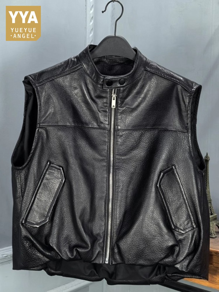Autumn Fashion Natural Sheepsk – Leather Work Vest Bewertung und Preis