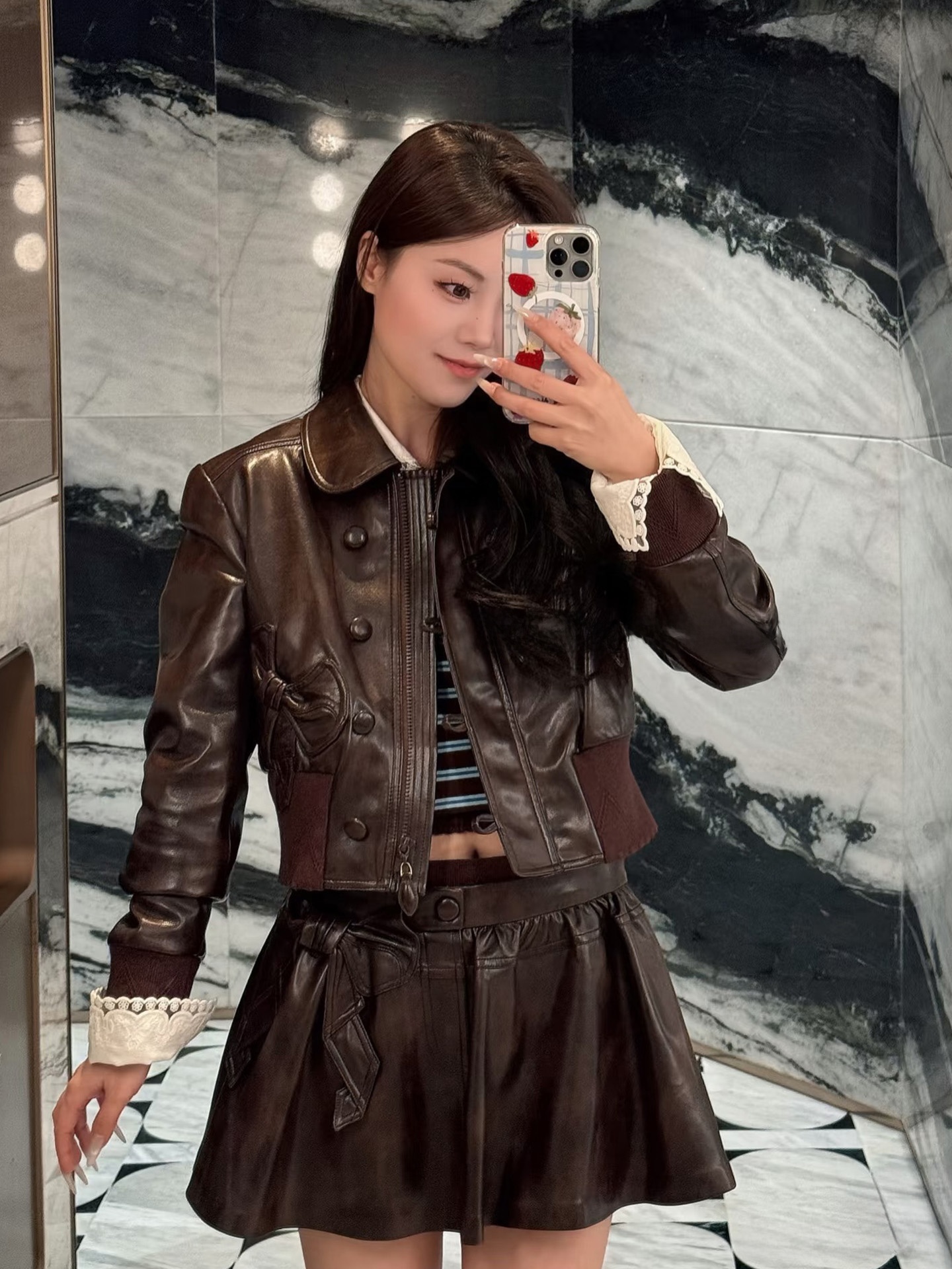 Early Spring Heavy Work Washed – Leather Work Jacket Women'S Bewertung und Preis