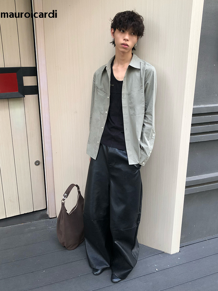 Mauroicardi Spring Autumn Cool – Leather Work Pants Bewertung und Preis