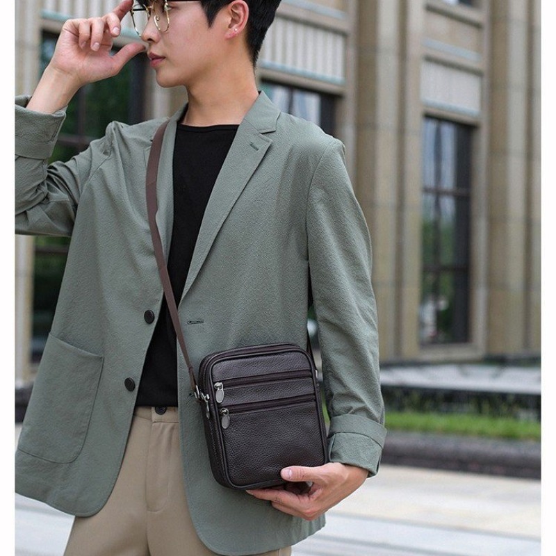 Men's Shoulder Messenger Bag C – Leather Work Bag Men Bewertung und Preis