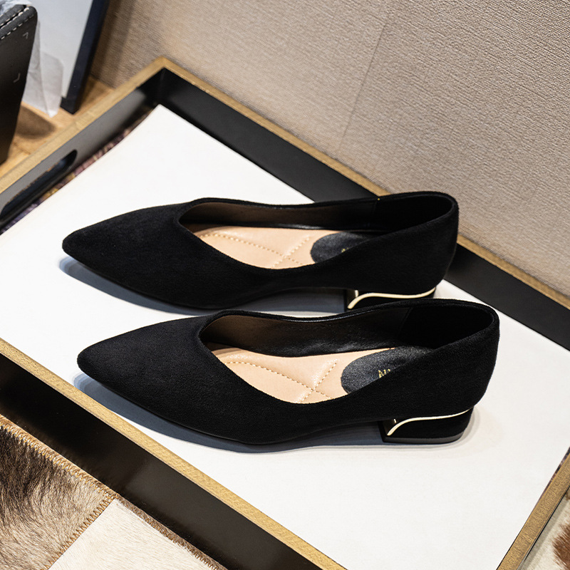 Women's Pointed Toe Simple OL  – Leather Work Leather Bewertung und Preis