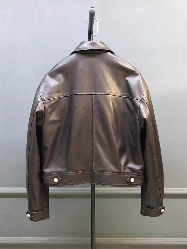 Designer Women Double Collar W – Leather Work Jacket Women'S Bewertung und Preis
