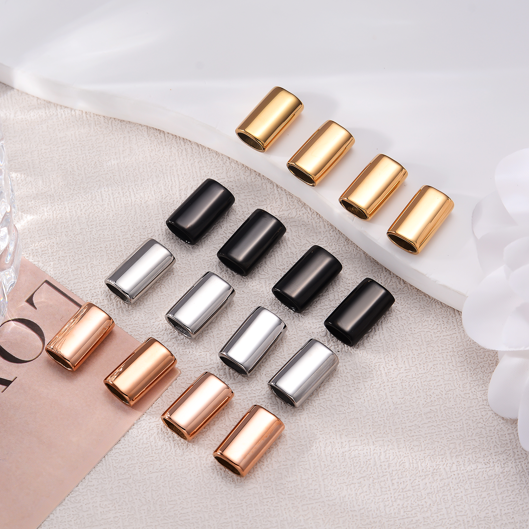 6PCS Stainless Steel Charm Sli – Leatherwork Diy Bewertung und Preis