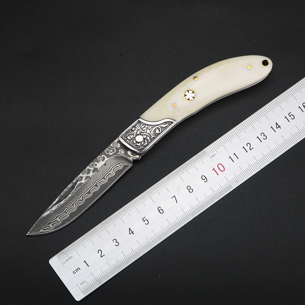 Bull bone Damascus steel foldi – Bone Folder Tool Bewertung und Preis