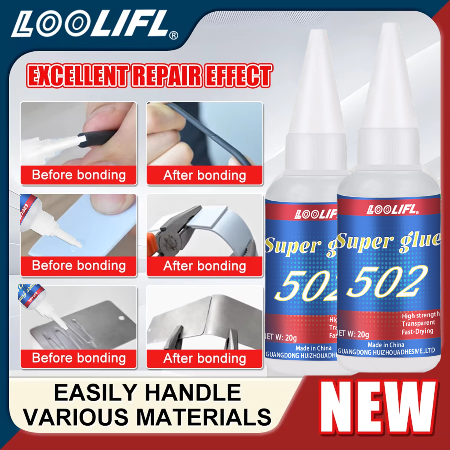 LOOLIFL 1-7pcs 502 Super Glue  – Leather Work Leather Bewertung und Preis