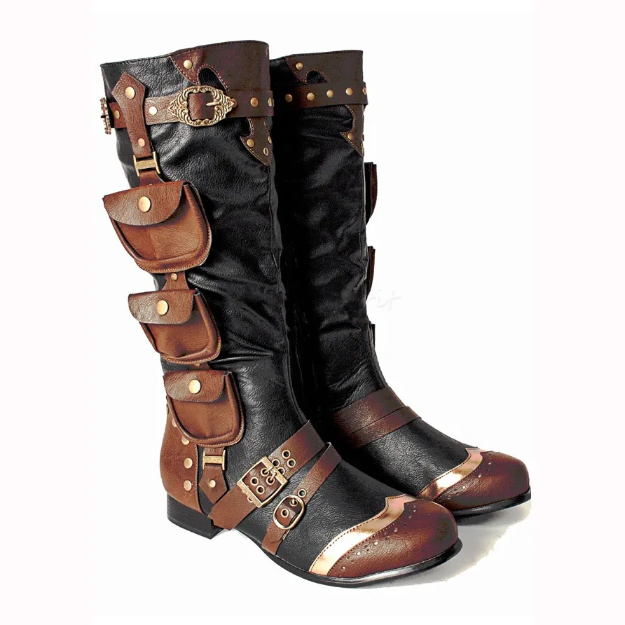 Retro Medieval Steampunk High  – Leather Work Pants Bewertung und Preis