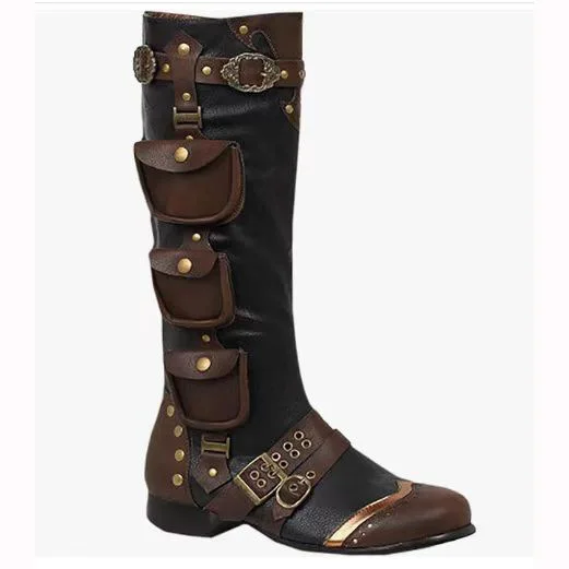 Retro Medieval Steampunk High  – Leather Work Pants Bewertung und Preis