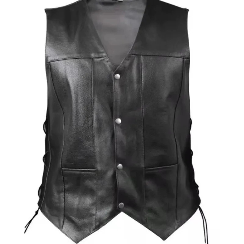 Men's Punk Style Denim Vest wi – Leather Work Vest Bewertung und Preis