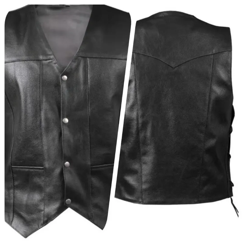 Men's Punk Style Denim Vest wi – Leather Work Vest Bewertung und Preis