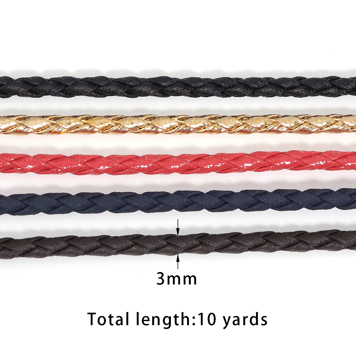 10Yards 3mm Braided Genuine Le – Leatherwork Diy Bewertung und Preis