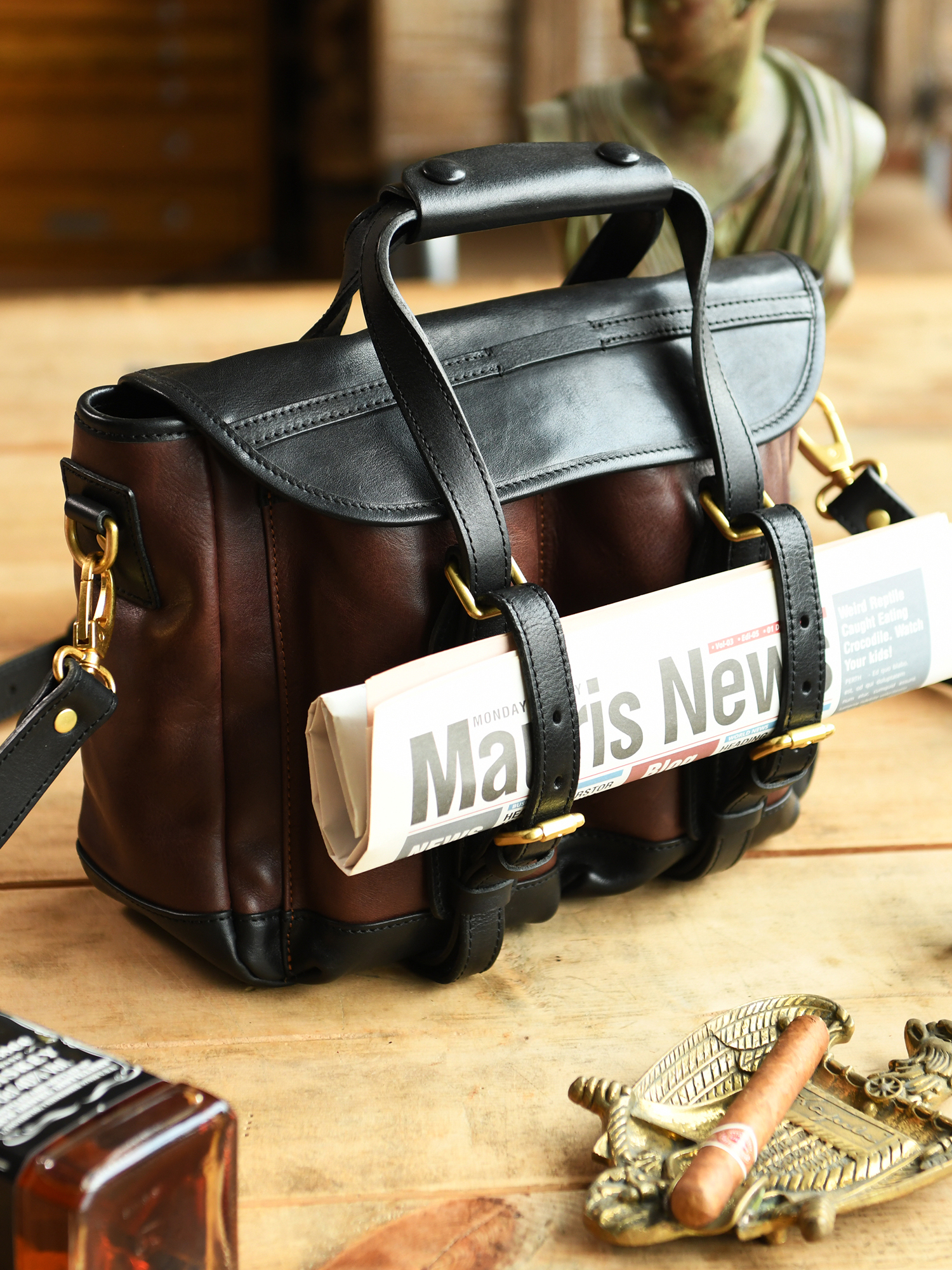 Vintage high quality first lay – Leather Work Bag Men Bewertung und Preis