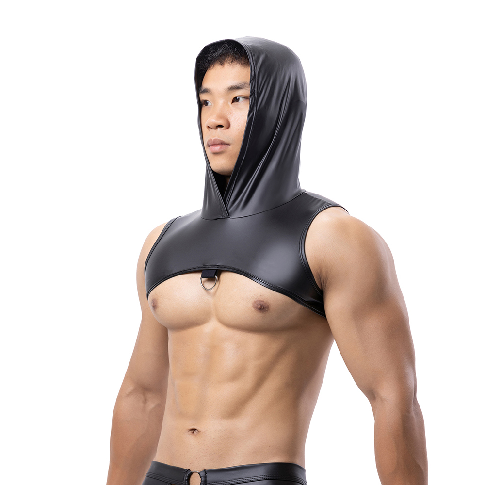 Men Faux Leather Hooded Fitnes – Leather Work Vest Bewertung und Preis