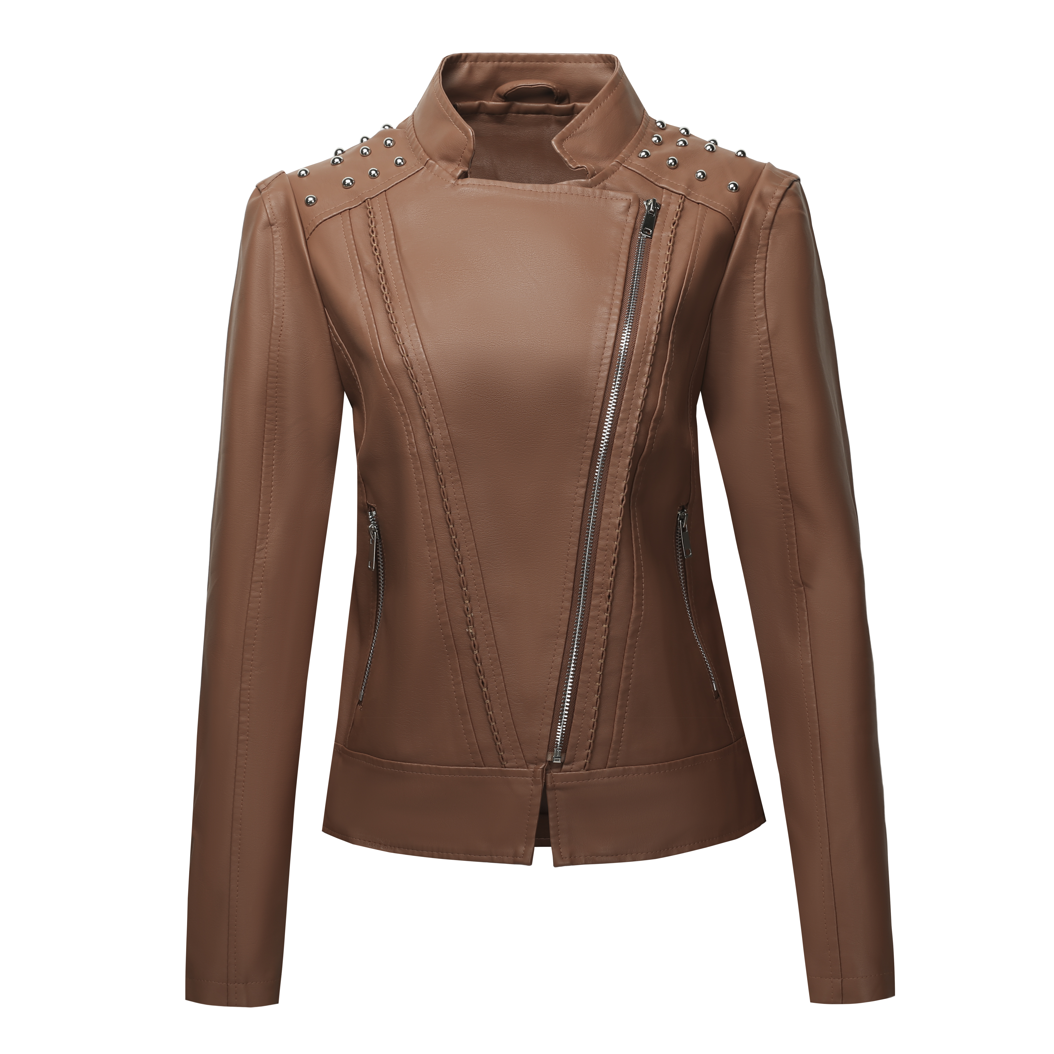 Ladies' PU LeatherJacket Zip-U – Leather Work Jacket Women'S Bewertung und Preis