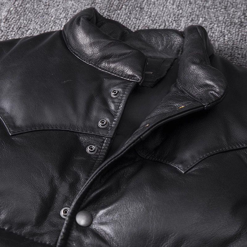 Men's Slim Fit Leather Jacket  – Leather Work Vest Bewertung und Preis