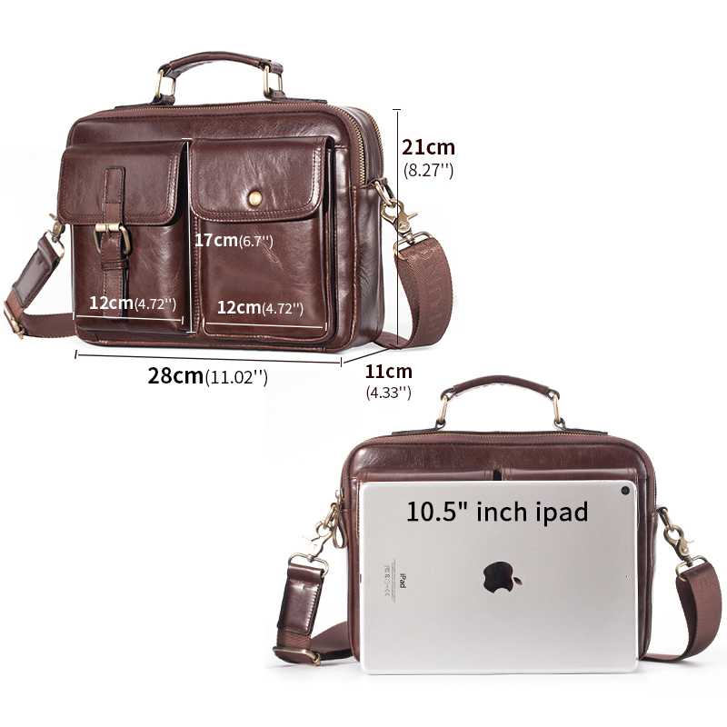 Brand New Cowhide Leather Mess – Leather Work Bag Men Bewertung und Preis