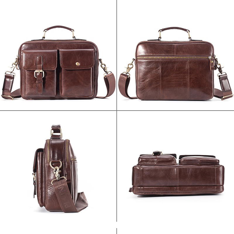 Brand New Cowhide Leather Mess – Leather Work Bag Men Bewertung und Preis