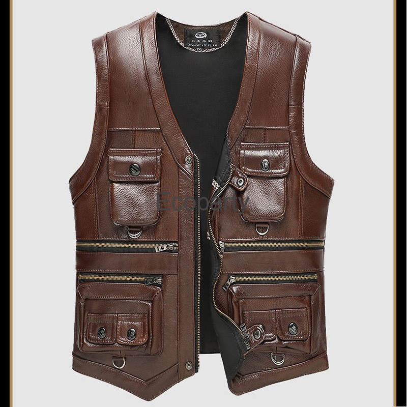 2024 Autumn Winter Leather Ves – Leather Work Vest Bewertung und Preis