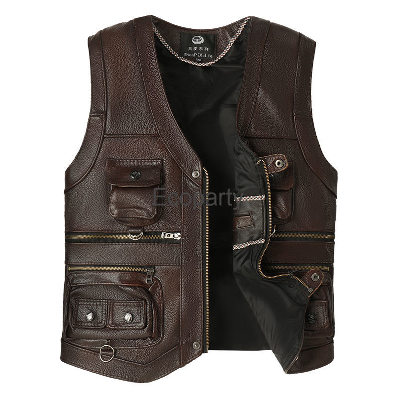2024 Autumn Winter Leather Ves – Leather Work Vest Bewertung und Preis