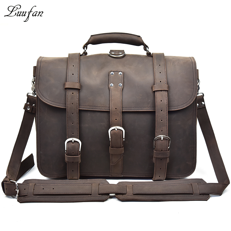 Men Thick Crazy Horse Leather  – Leather Work Rucksack Bewertung und Preis