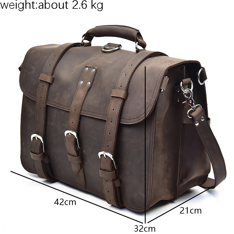 Men Thick Crazy Horse Leather  – Leather Work Rucksack Bewertung und Preis