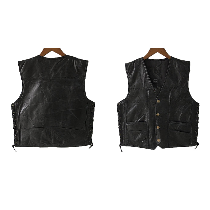 2025 Black Leather Motorcycle  – Leather Work Vest Bewertung und Preis