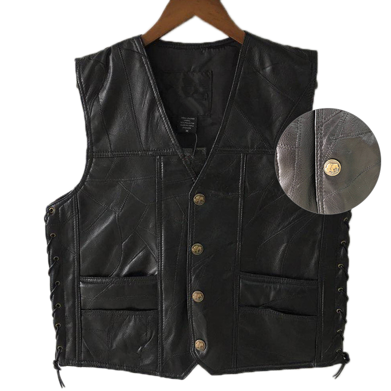 2025 Black Leather Motorcycle  – Leather Work Vest Bewertung und Preis