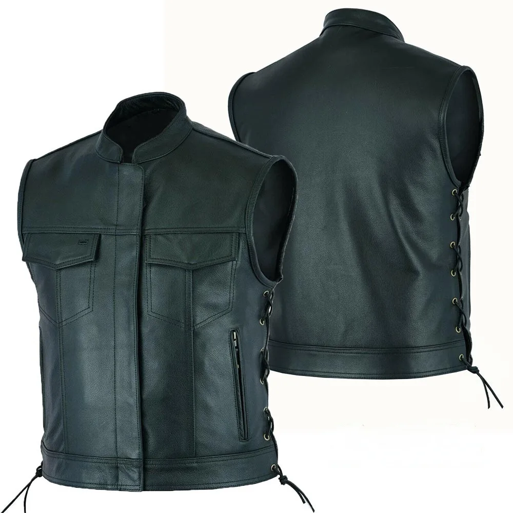 Vest Leather Punk Fashion Casu – Leather Work Vest Bewertung und Preis