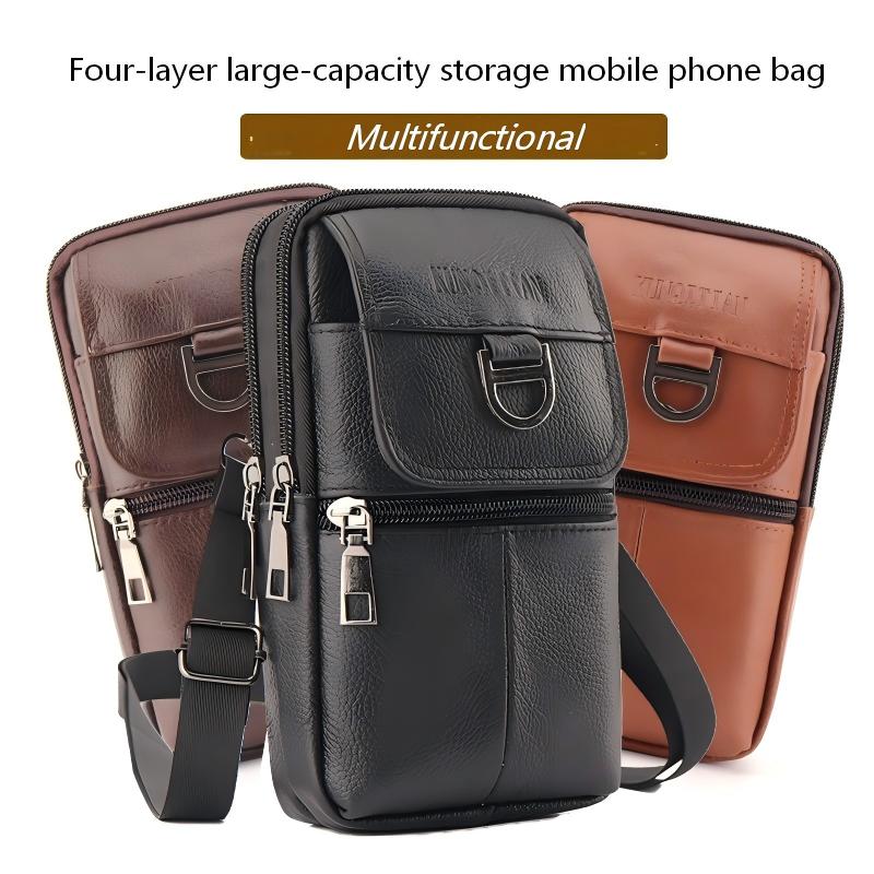 Men's Leather Waist Bag - Larg – Leather Work Bag Men Bewertung und Preis