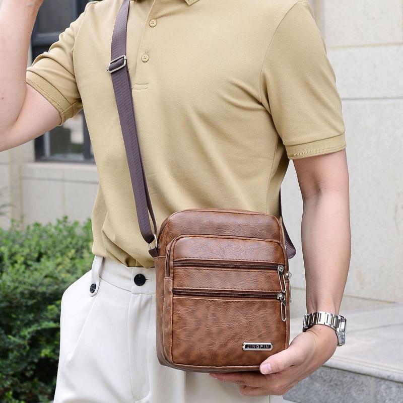 Men's PU Leather Crossbody Sho – Leather Work Bag Men Bewertung und Preis
