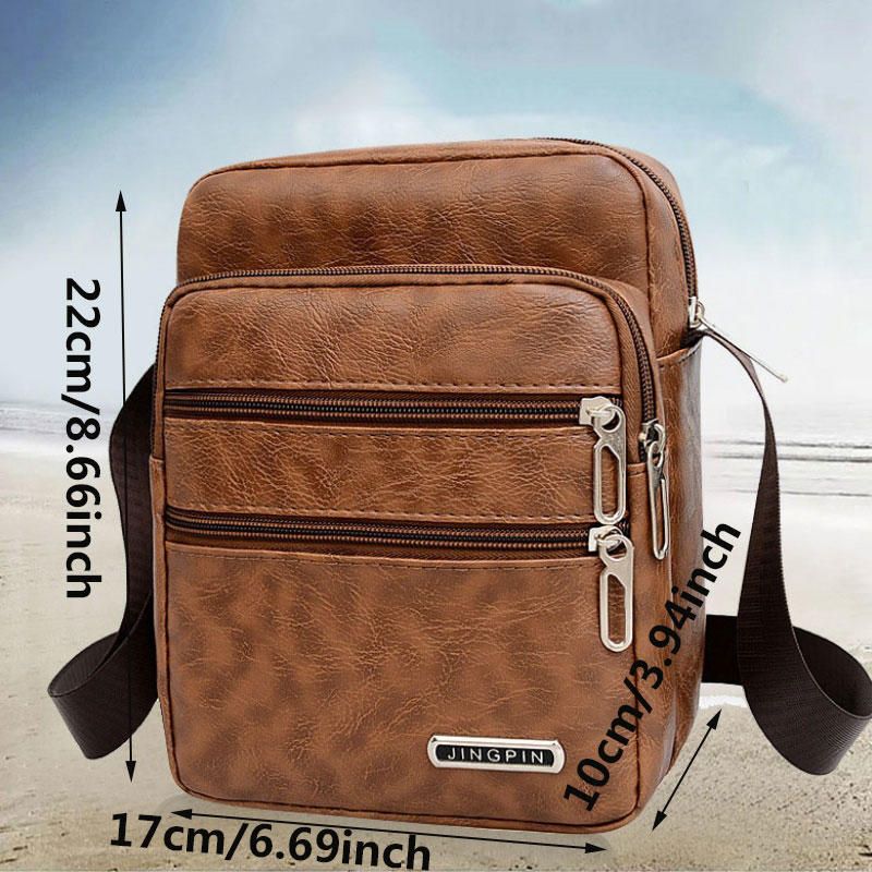 Men's PU Leather Crossbody Sho – Leather Work Bag Men Bewertung und Preis